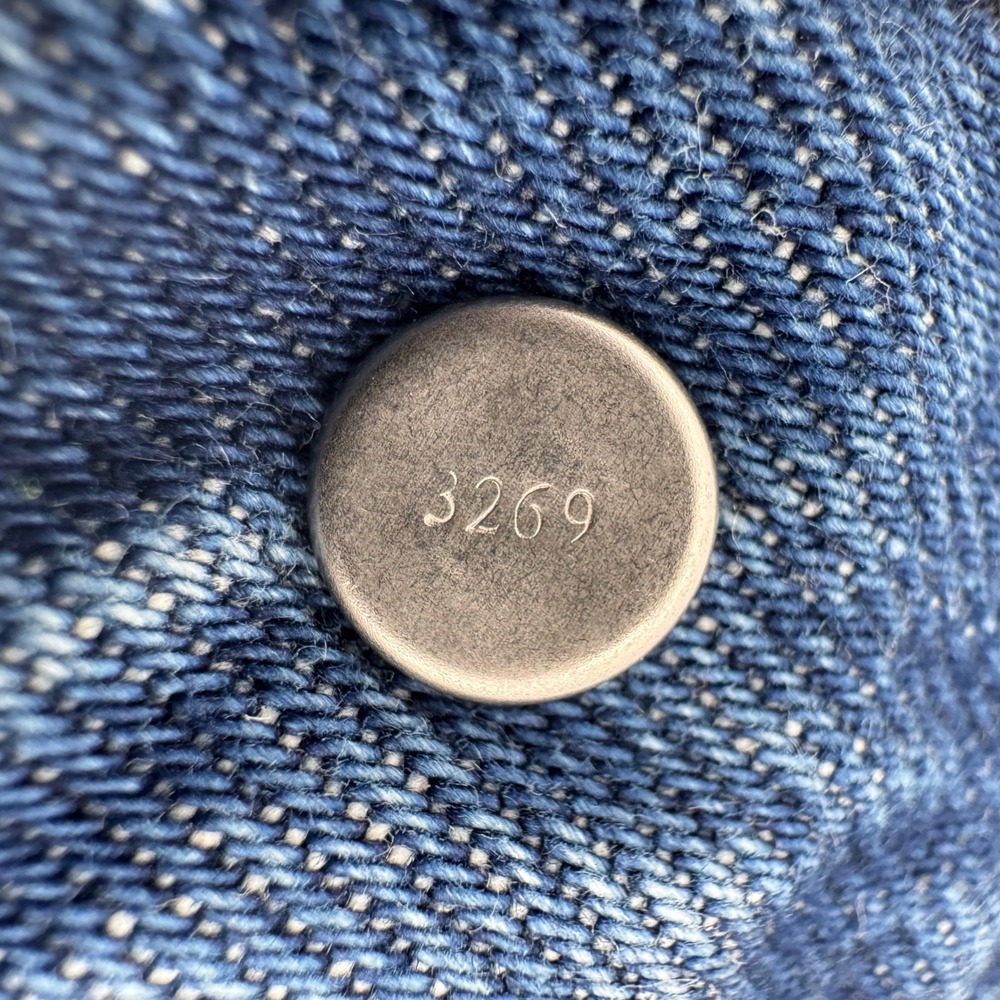 Levis 544 Straight Distressed Medium Wash Denim Jeans Raw Hem Size 27 Sample Tag - Picture 8 of 16